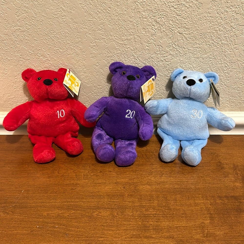 3 Nutrisystem Goal Bears 10 20 30 NWT Lot of 3